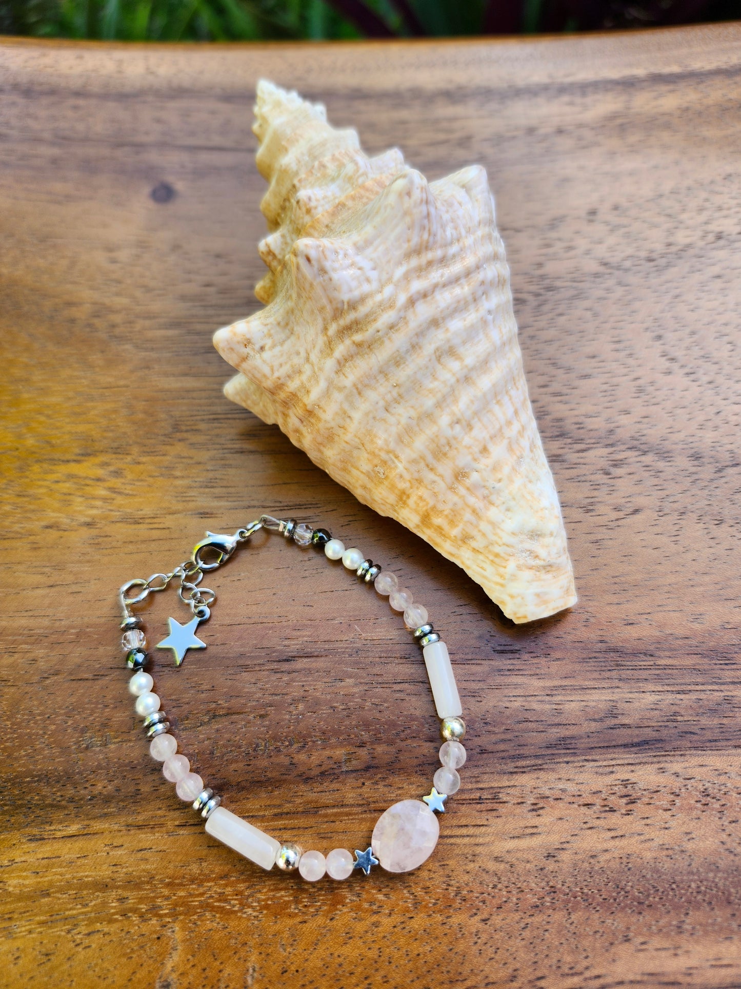 Bracelet réf. 5 : Pierres Quartz rose