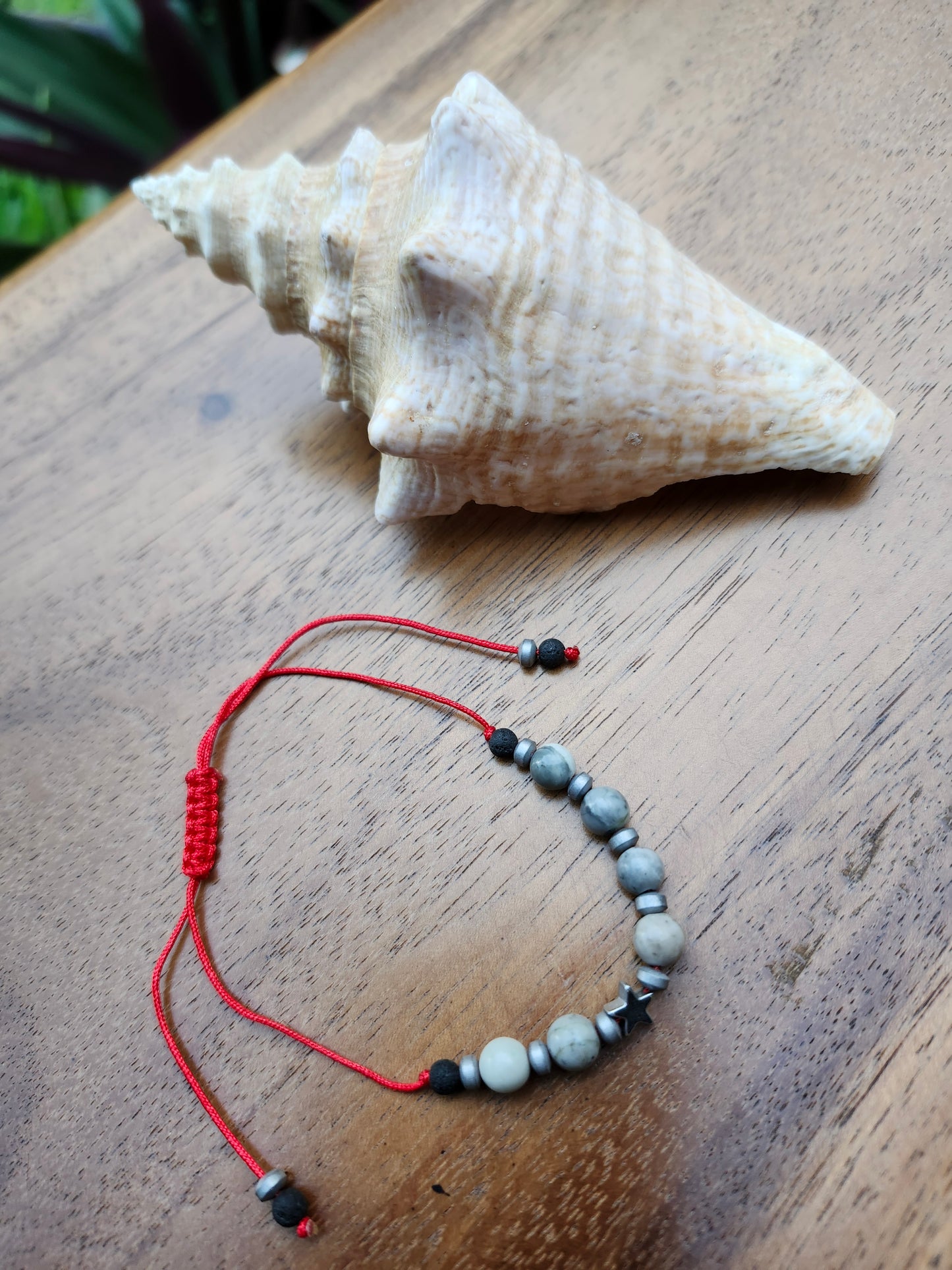 Bracelet réf. 34 : cordon réglable Jaspe Picasso