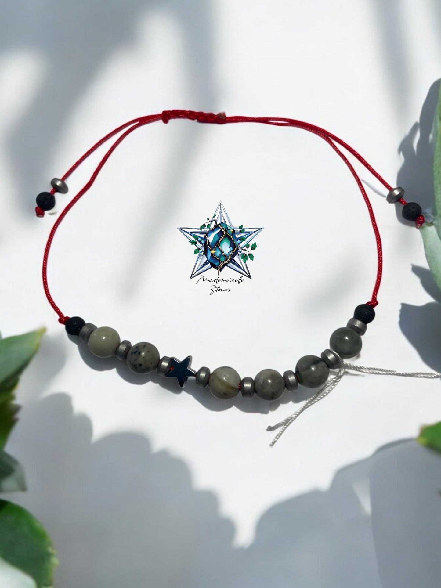 Bracelet réf. 34 : cordon réglable Jaspe Picasso
